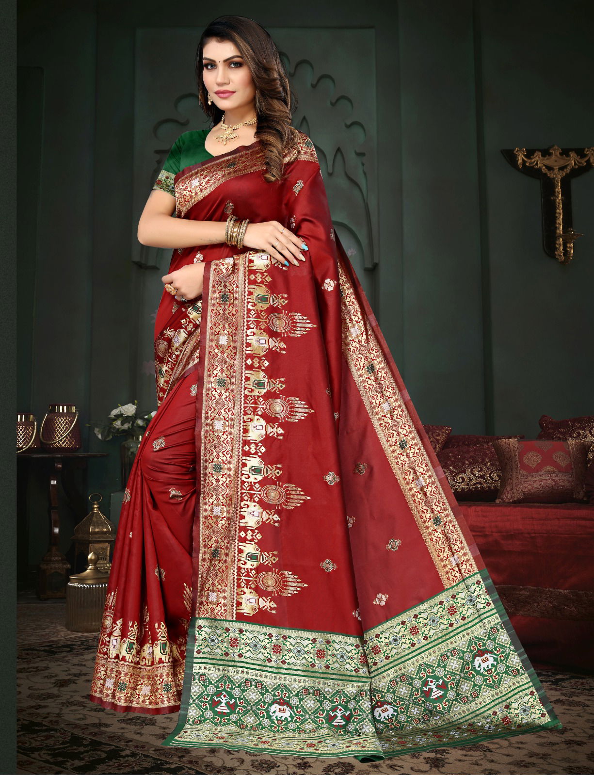 Dhruvi Bandhani Patola Printed Wedding Sarees Catalog